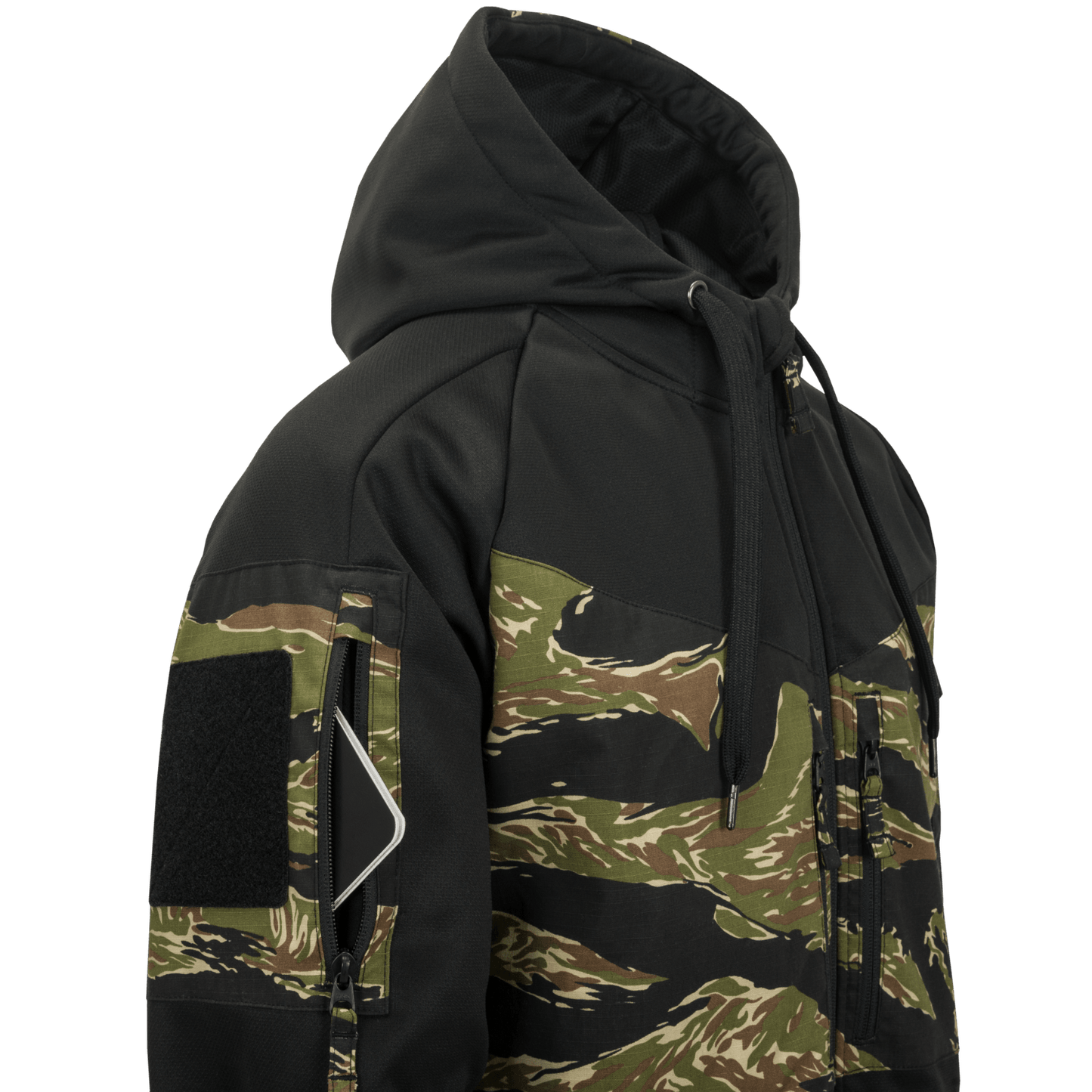 Sudadera Helikontex con capucha Rogue Fullzip Negra Multicam NORTHVIVOR