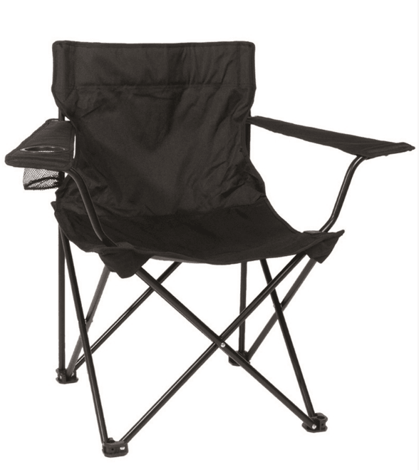 Silla plegable de camping Mil-tec negra NORTHVIVOR