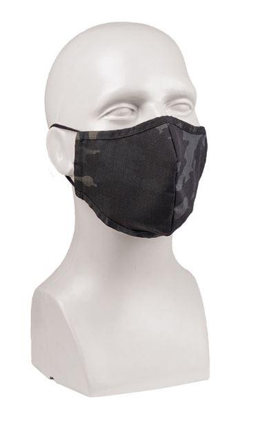 Mascarilla higiénica negra multicam NORTHVIVOR