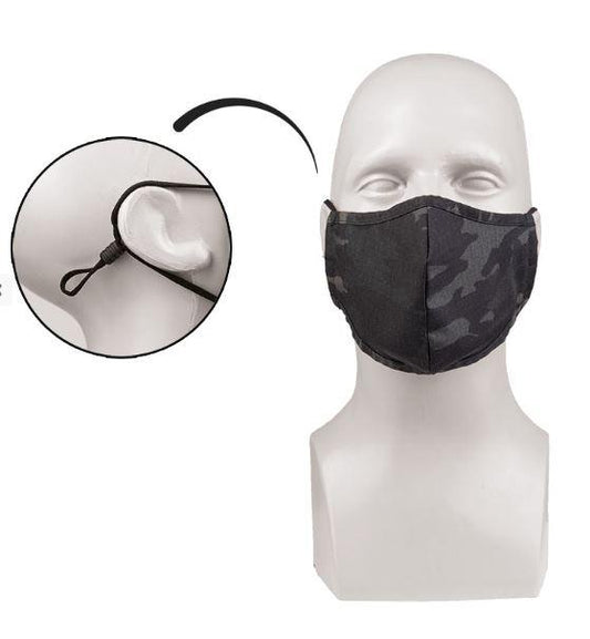 Mascarilla higiénica negra multicam NORTHVIVOR
