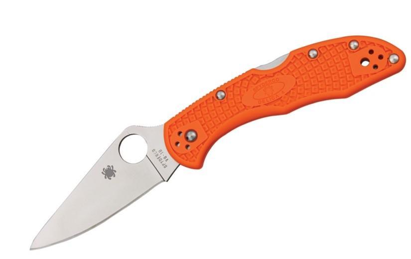 Spyderco Delica Filo Liso Naranja NORTHVIVOR