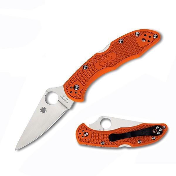 Spyderco Delica Filo Liso Naranja NORTHVIVOR