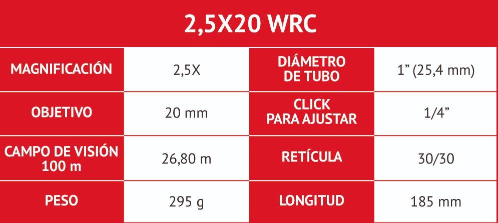 Visor Telescópico Compact 2,5X20 NORTHVIVOR